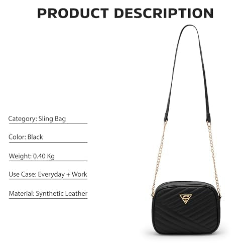 Lavie Signature Dallas Woman's Box Crossbody Sling Bag | Ladies Purse Handbag | Gift for Women - Goyalsons ShopMax
