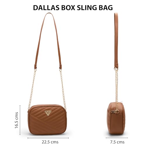 Lavie Signature Dallas Woman's Box Crossbody Sling Bag | Ladies Purse Handbag | Gift for Women - Goyalsons ShopMax