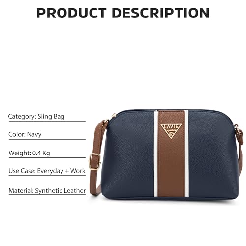 Lavie Signature Georgia Woman's Crossbody Sling Bag | Ladies Purse Handbag | Gift for Women - Goyalsons ShopMax