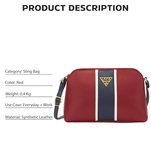 Lavie Signature Georgia Woman's Crossbody Sling Bag | Ladies Purse Handbag | Gift for Women - Goyalsons ShopMax