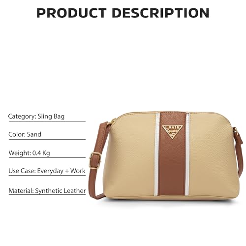 Lavie Signature Georgia Woman's Crossbody Sling Bag | Ladies Purse Handbag | Gift for Women - Goyalsons ShopMax
