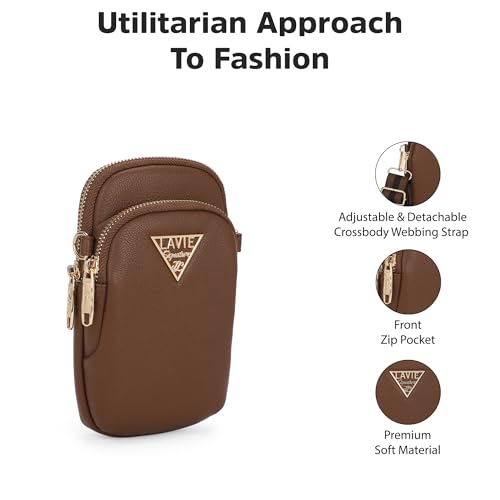 Lavie Signature Indiana Women's Vertical 2C Crossbody Sling Bag | Ladies Purse Handbag | Gift for Women - Goyalsons ShopMax