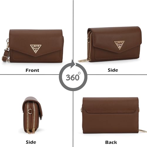 Lavie Signature Women's Lowa 2C Zip Around Crossbody Sling Bag | Stylish Shoulder Bag | Ladies Purse Handbag | Gift for Women - Goyalsons ShopMax