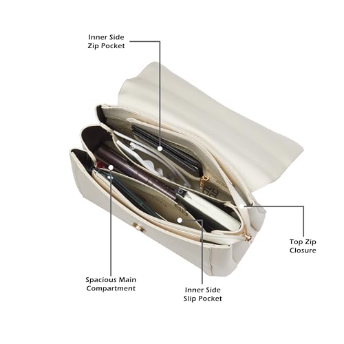 Lavie Signature Women's LS Elgin Flap Satchel Handbag for Women | Satchel Bag for Work | Ladies purse | Stylish Shoulder Bag | Gift For Women