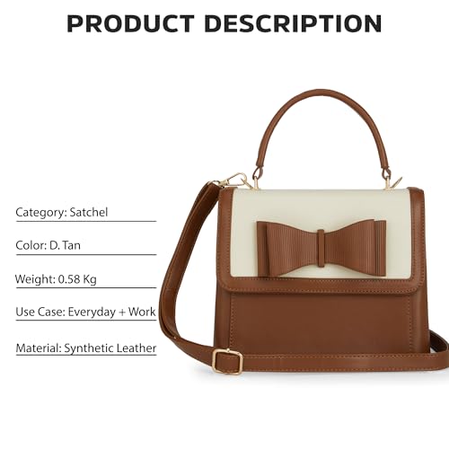 Lavie Signature Women's LS Elgin Flap Satchel Handbag for Women | Satchel Bag for Work | Ladies purse | Stylish Shoulder Bag | Gift For Women