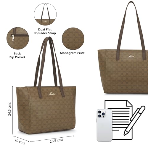 Lavie Women's Mono Betula Tote Handbag for Women | Tote Bag for Work | Ladies purse | Stylish Shoulder Bag | Gift For Women