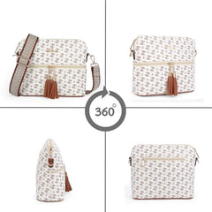 Lavie Women's Mono LL Tilly Monogram Print Cross Body Dome Sling Bag | Ladies Purse Handbag | Gift for Women