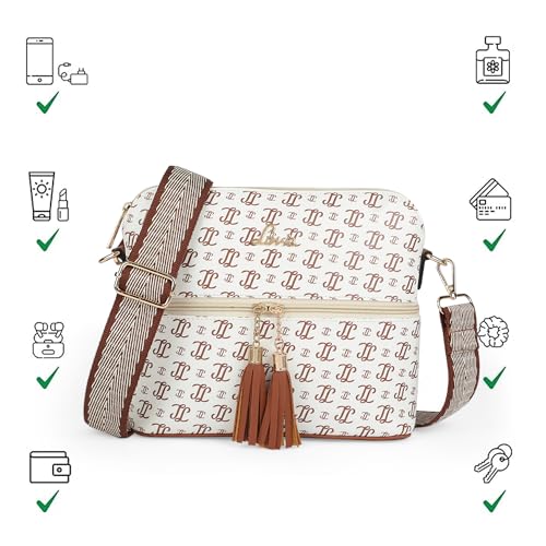Lavie Women's Mono LL Tilly Monogram Print Cross Body Dome Sling Bag | Ladies Purse Handbag | Gift for Women