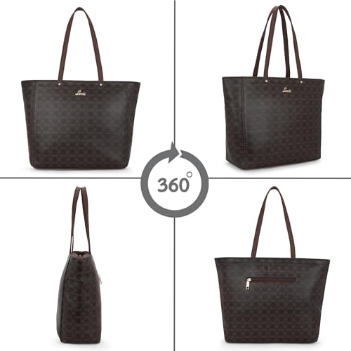 Lavie Women's Mono Amanda Monogram LL Print Tote Handbag | Tote Bag for Work | Ladies Purse | Stylish Shoulder Bag | Gift for Women - Goyalsons ShopMax
