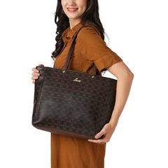 Lavie Women's Mono Amanda Monogram LL Print Tote Handbag | Tote Bag for Work | Ladies Purse | Stylish Shoulder Bag | Gift for Women - Goyalsons ShopMax