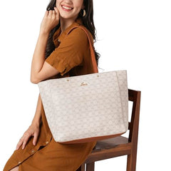 Lavie Women's Mono Amanda Monogram LL Print Tote Handbag | Tote Bag for Work | Ladies Purse | Stylish Shoulder Bag | Gift for Women - Goyalsons ShopMax