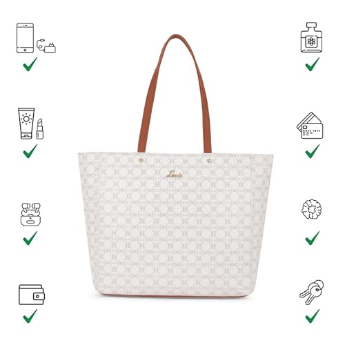 Lavie Women's Mono Amanda Monogram LL Print Tote Handbag | Tote Bag for Work | Ladies Purse | Stylish Shoulder Bag | Gift for Women - Goyalsons ShopMax