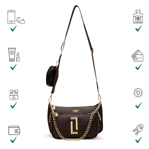 Lavie Luxe Women's Chunk25 Monogram Print Sling Bag | Ladies Purse Handbags | Gift For Women - Goyalsons ShopMax