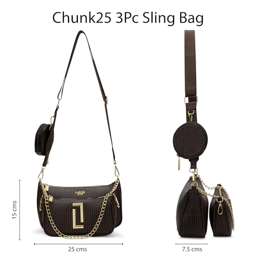Lavie Luxe Women's Chunk25 Monogram Print Sling Bag | Ladies Purse Handbags | Gift For Women - Goyalsons ShopMax