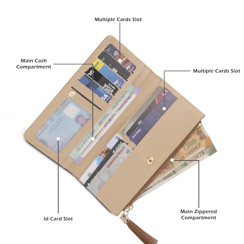 Lavie Luxe Women's Mono Safain25 Bifold Zip Wallet |Gift For Ladies - Goyalsons ShopMax