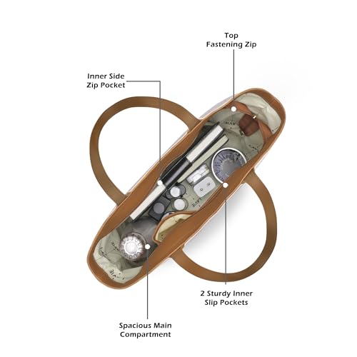 Lavie Women's Mono Neghan Monogram Print Tote Bag for Women | Tote Bag for Work | Ladies purse | Stylish Shoulder Bag | Gift for Women