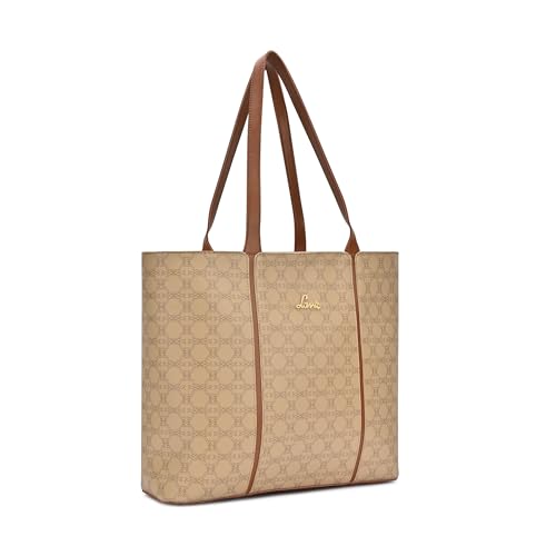 Lavie Women's Mono Neghan Monogram Print Tote Bag for Women | Tote Bag for Work | Ladies purse | Stylish Shoulder Bag | Gift for Women - Goyalsons ShopMax