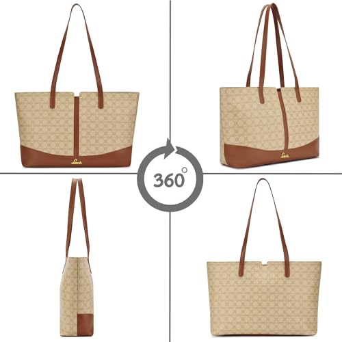 Lavie Women's Mono Freya Monogram Print Tote Bag for Women | Tote Bag for Work | Ladies purse | Stylish Shoulder Bag | Gift for Women