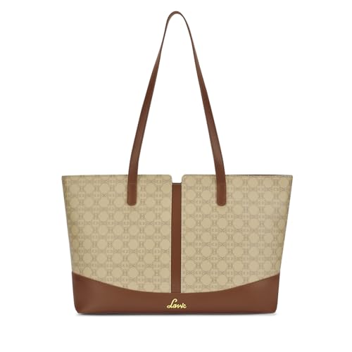 Lavie Women's Mono Freya Monogram Print Tote Bag for Women | Tote Bag for Work | Ladies purse | Stylish Shoulder Bag | Gift for Women