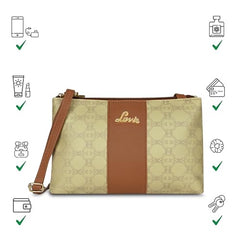 Lavie Women's Mono Lynn 2c Top Zip Cross Body Sling Bag | Ladies Purse Handbag | Gift for Women - Goyalsons ShopMax