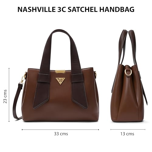 Lavie Signature Women's Nashville 3C Satchel Handbag | Satchel Bag for Work | Ladies Purse | Stylish Shoulder Bag | Gift For Women - Goyalsons ShopMax