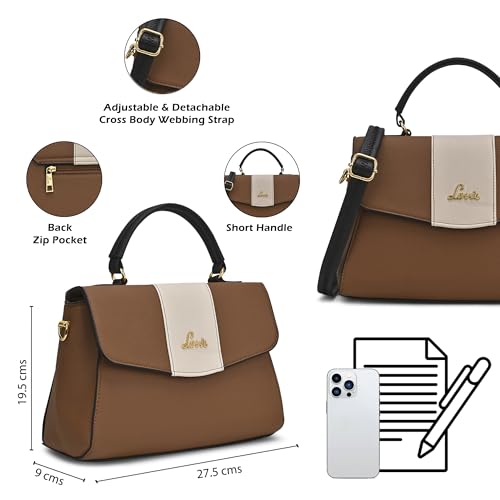 Lavie Women's Nicky Colourblock Flap Satchel Handbag for Women | Satchel Bag for Work | Ladies purse | Stylish Shoulder Bag | Gift For Women