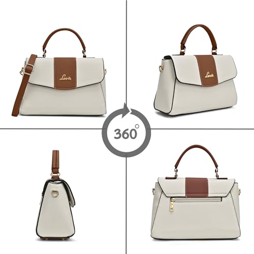 Lavie Women's Nicky Colourblock Flap Satchel Handbag for Women | Satchel Bag for Work | Ladies purse | Stylish Shoulder Bag | Gift For Women
