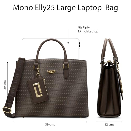 Lavie Luxe Women's Mono Elly25 Handbag for Women | Handbag for Work | Ladies purse | Stylish Shoulder Bag | Gift for Women