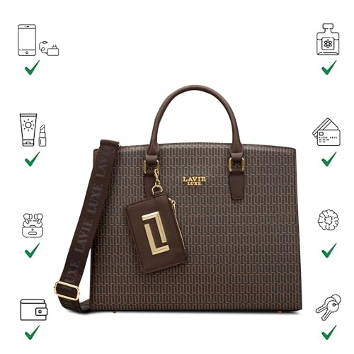 Lavie Luxe Women's Mono Elly25 Handbag for Women | Handbag for Work | Ladies purse | Stylish Shoulder Bag | Gift for Women