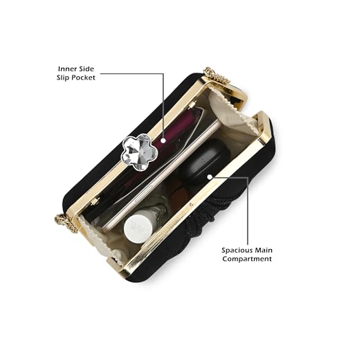 Lavie Signature Women's Akron Handle Framed Clutch | Ladies Purse | Gift For Women - Goyalsons ShopMax