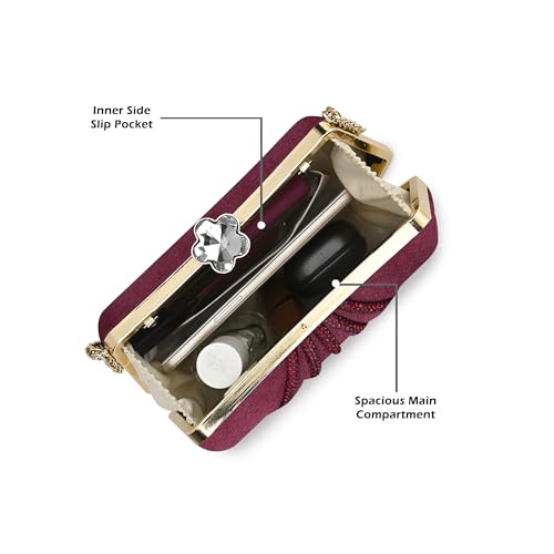 Lavie Signature Women's Akron Handle Framed Clutch | Ladies Purse | Gift For Women - Goyalsons ShopMax