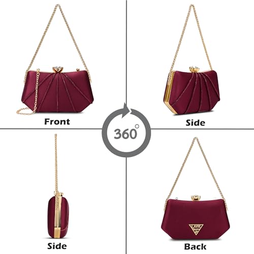 Lavie Signature Women's Akron Handle Framed Clutch | Ladies Purse | Gift For Women - Goyalsons ShopMax