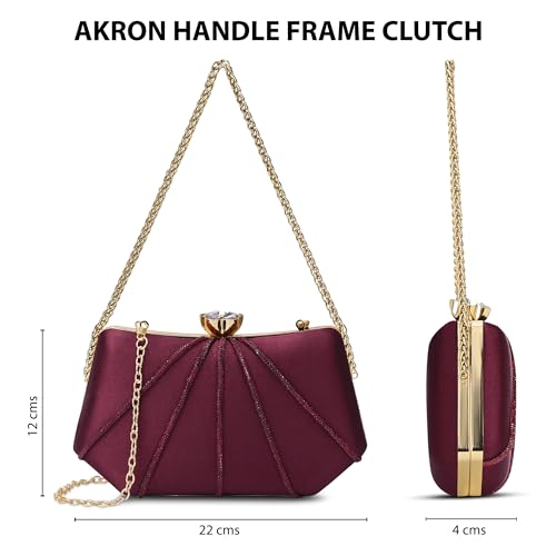 Lavie Signature Women's Akron Handle Framed Clutch | Ladies Purse | Gift For Women - Goyalsons ShopMax
