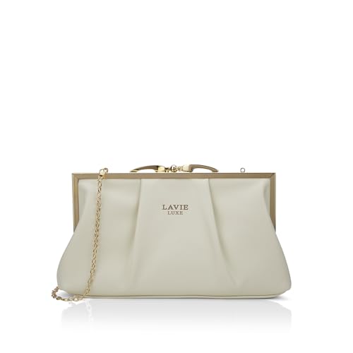 Lavie Luxe Women's Pleato 2-Compartment Frame Crossbody Sling Bag | Ladies Purse Handbag | Gift for Women