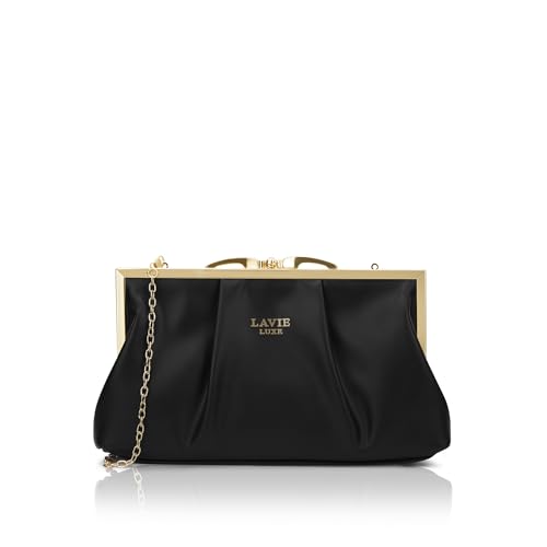 Lavie Luxe Women's Pleato 2-Compartment Frame Cross Body Sling Bag | Ladies Purse Handbag | Gift for Women - Goyalsons ShopMax