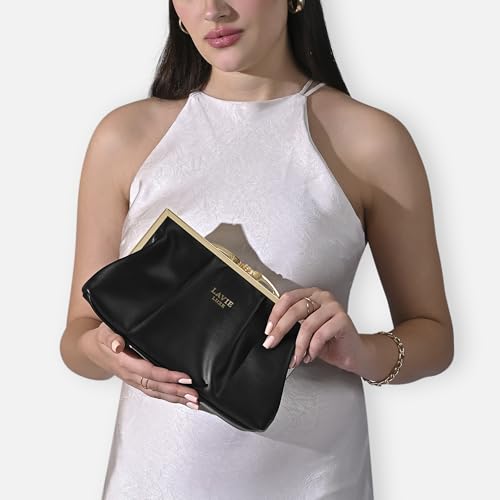 Lavie Luxe Women's Pleato 2-Compartment Frame Cross Body Sling Bag | Ladies Purse Handbag | Gift for Women - Goyalsons ShopMax