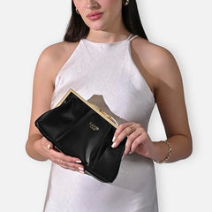 Lavie Luxe Women's Pleato 2-Compartment Frame Cross Body Sling Bag | Ladies Purse Handbag | Gift for Women - Goyalsons ShopMax