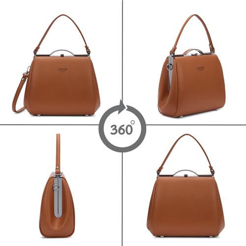 Lavie Luxe Women's Fluff Frame Satchel Bag | Satchel Handbag for Work | Ladies Purse | Stylish Shoulder Bag | Gift for Women - Goyalsons ShopMax