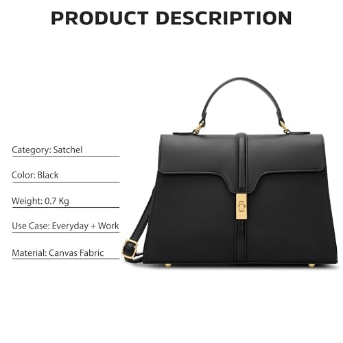 Lavie Signature Canva Flap Satchel Bag | Satchel Handbag for Work | Ladies Purse | Stylish Shoulder Bag | Gift for Women - Goyalsons ShopMax