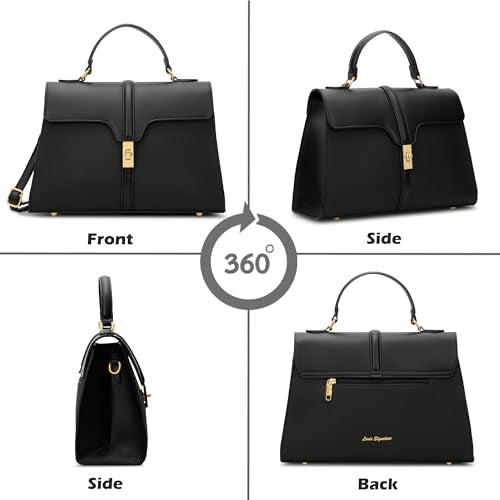 Lavie Signature Canva Flap Satchel Bag | Satchel Handbag for Work | Ladies Purse | Stylish Shoulder Bag | Gift for Women - Goyalsons ShopMax
