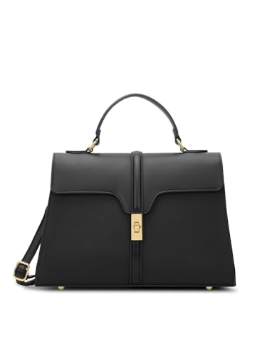Lavie Signature Canva Flap Satchel Bag | Satchel Handbag for Work | Ladies Purse | Stylish Shoulder Bag | Gift for Women - Goyalsons ShopMax