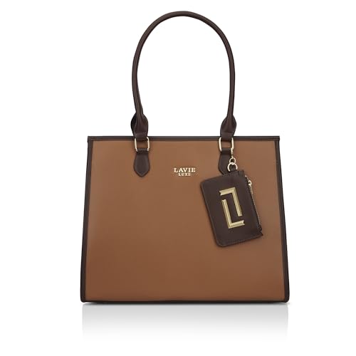Lavie Luxe Women's Duo Quad Pro Tote Laptop Bag | Tote Laptop Bag for Work | Ladies Purse | Stylish Shoulder Bag | Gift for Women - Goyalsons ShopMax
