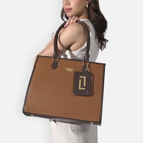 Lavie Luxe Women's Duo Quad Pro Tote Laptop Bag | Tote Laptop Bag for Work | Ladies Purse | Stylish Shoulder Bag | Gift for Women - Goyalsons ShopMax