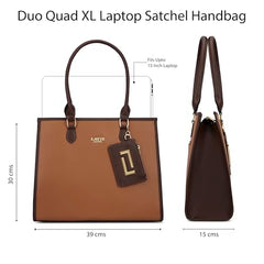 Lavie Luxe Women's Duo Quad Pro Tote Laptop Bag | Tote Laptop Bag for Work | Ladies Purse | Stylish Shoulder Bag | Gift for Women - Goyalsons ShopMax