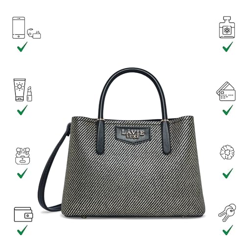 Lavie Luxe Women's Glam Bella 3 Comparment Tote Handbag | Tote Bag For Work | Ladies Purse | Stylish Shoulder Bag | Gift For Women