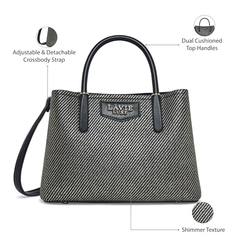 Lavie Luxe Women's Glam Bella 3 Comparment Tote Handbag | Tote Bag For Work | Ladies Purse | Stylish Shoulder Bag | Gift For Women