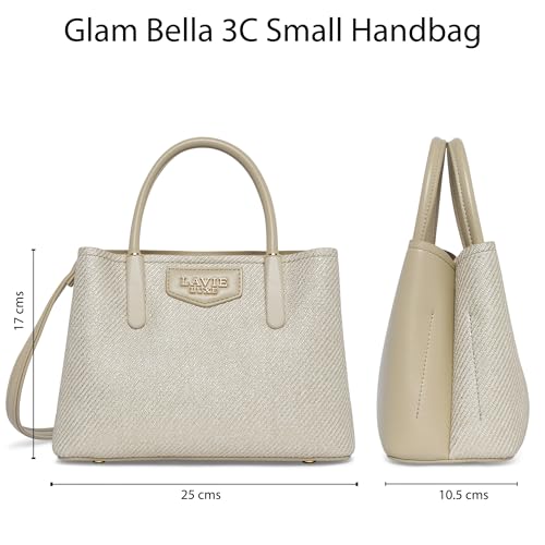 Lavie Luxe Women's Glam Bella 3 Comparment Tote Handbag | Tote Bag For Work | Ladies Purse | Stylish Shoulder Bag | Gift For Women