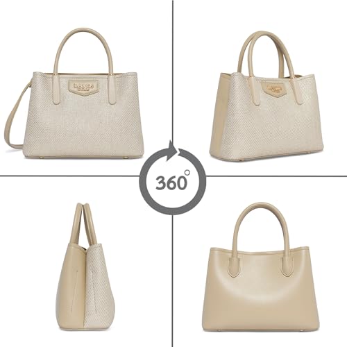 Lavie Luxe Women's Glam Bella 3 Comparment Tote Handbag | Tote Bag For Work | Ladies Purse | Stylish Shoulder Bag | Gift For Women