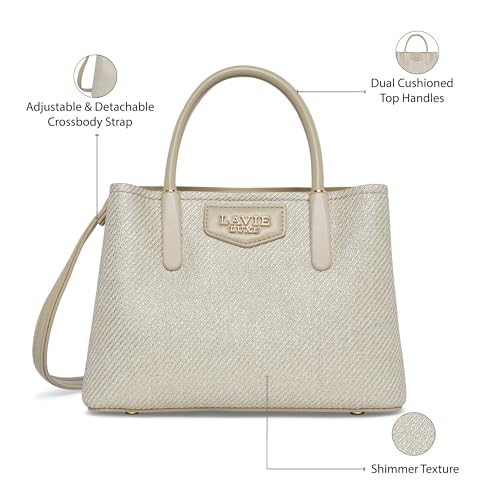 Lavie Luxe Women's Glam Bella 3 Comparment Tote Handbag | Tote Bag For Work | Ladies Purse | Stylish Shoulder Bag | Gift For Women