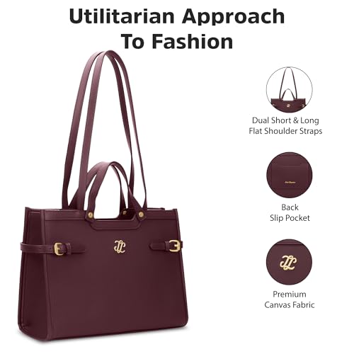 Lavie Signature Canva Dual Carry Tote Bag | Tote Bag for Work | Ladies purse | Stylish Shoulder Bag | Gift for Women - Goyalsons ShopMax